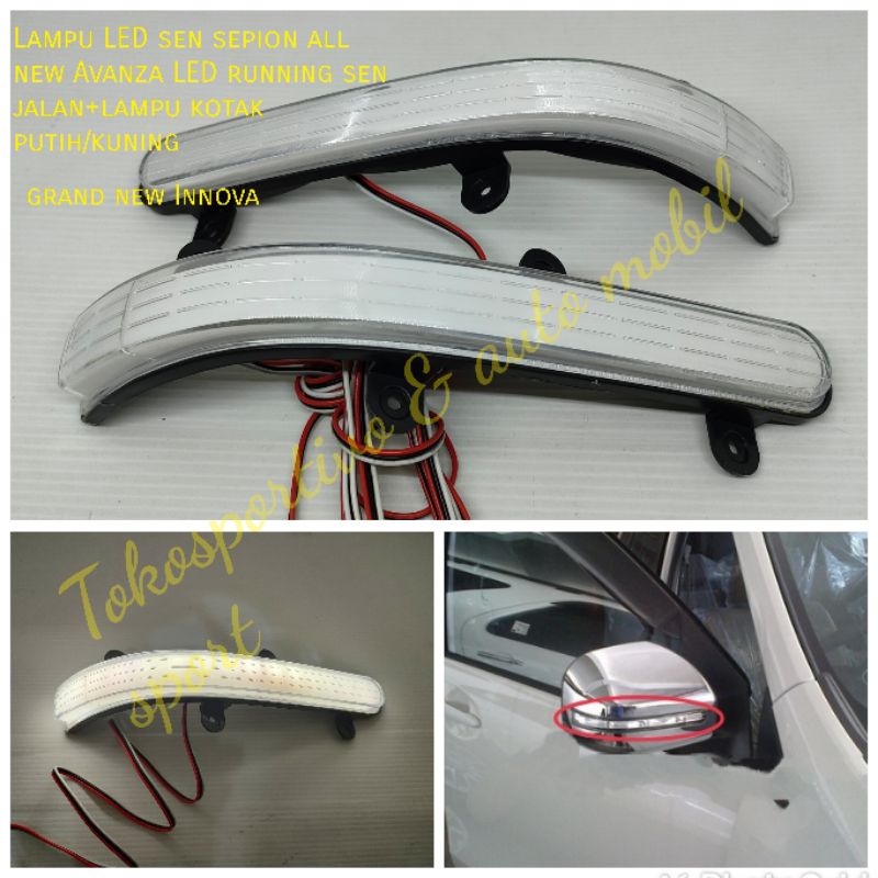 Lampu LED sein sen sepion Toyota all new Avanza 2012-2018  grand new Innova 2012-2015 sen running jalan