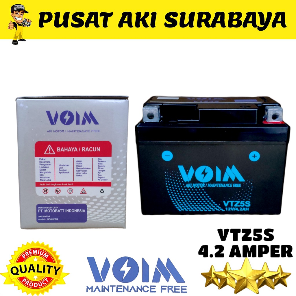 MOTOBATT MTZ5S AKI MOTOR VOIM VTZ5S 4.2 AMPER ACCU GEL KERING HONDA BEAT VARIO SCOOPY SUPRA YAMAHA MIO J SOUL GT GTZ5S MTZ5S YTZ5S YTZ4V DTZ5S