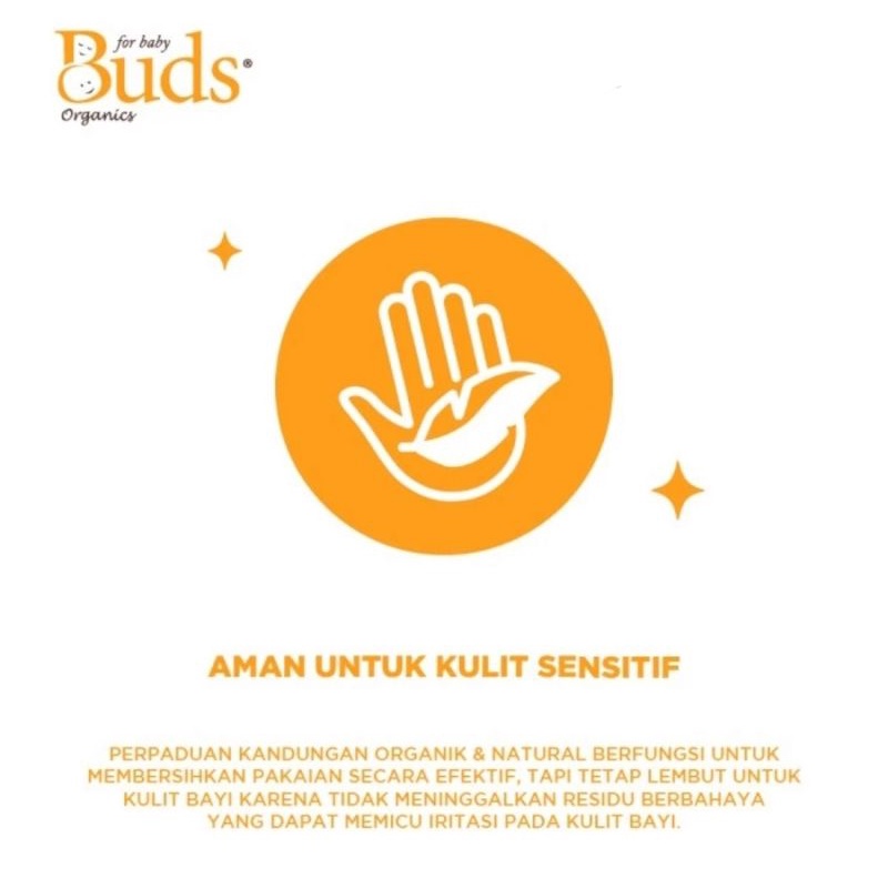 Buds Organics Baby Safe Laundry Detergent 1000 ml - Deterjen Pakaian Organik