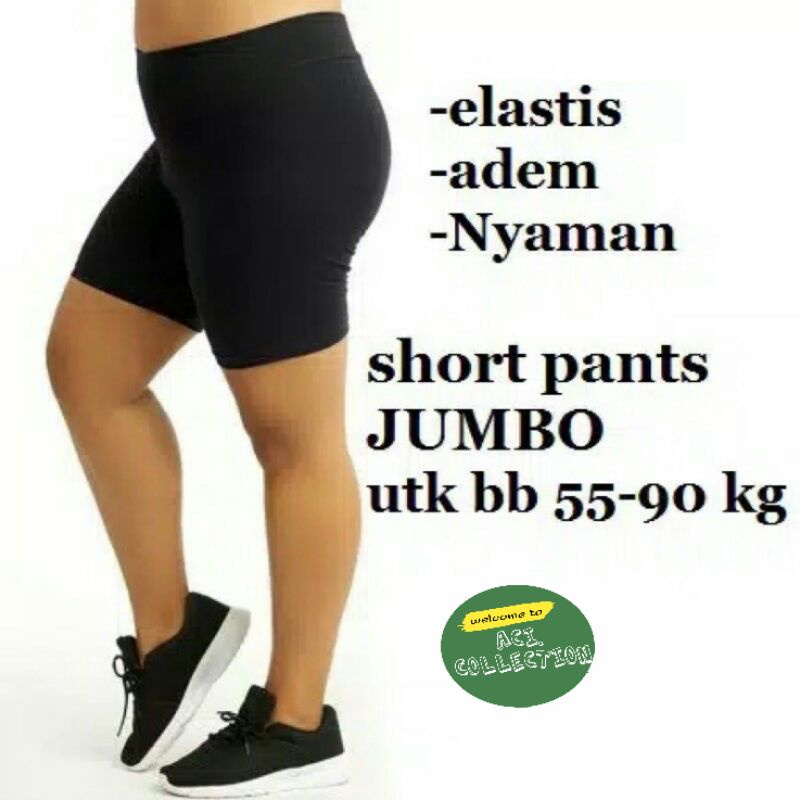 Legging Short Super Jumbo Pendek / Celana Short Pants Jumbo XXL  / BigSize XXXL / Legging Sexy Super Jumbo