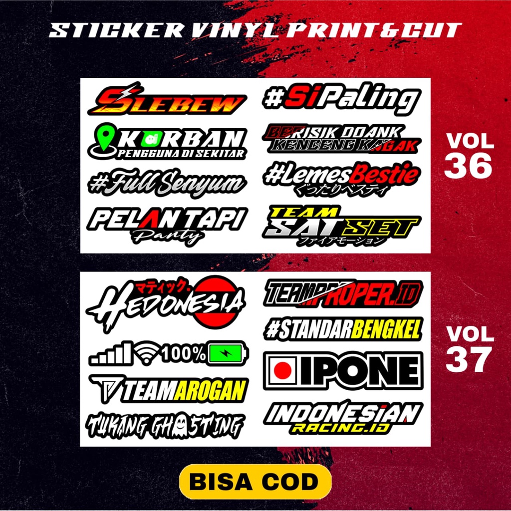 Stiker Racing Pack Sticker Racing Hologram Stiker Sponsor Stiker Helm Stiker Motor Sticker Motor Stiker Cuting Sticker Cutting Satuan Stiker Aesthetic Motor Aksesoris Variasi Motor