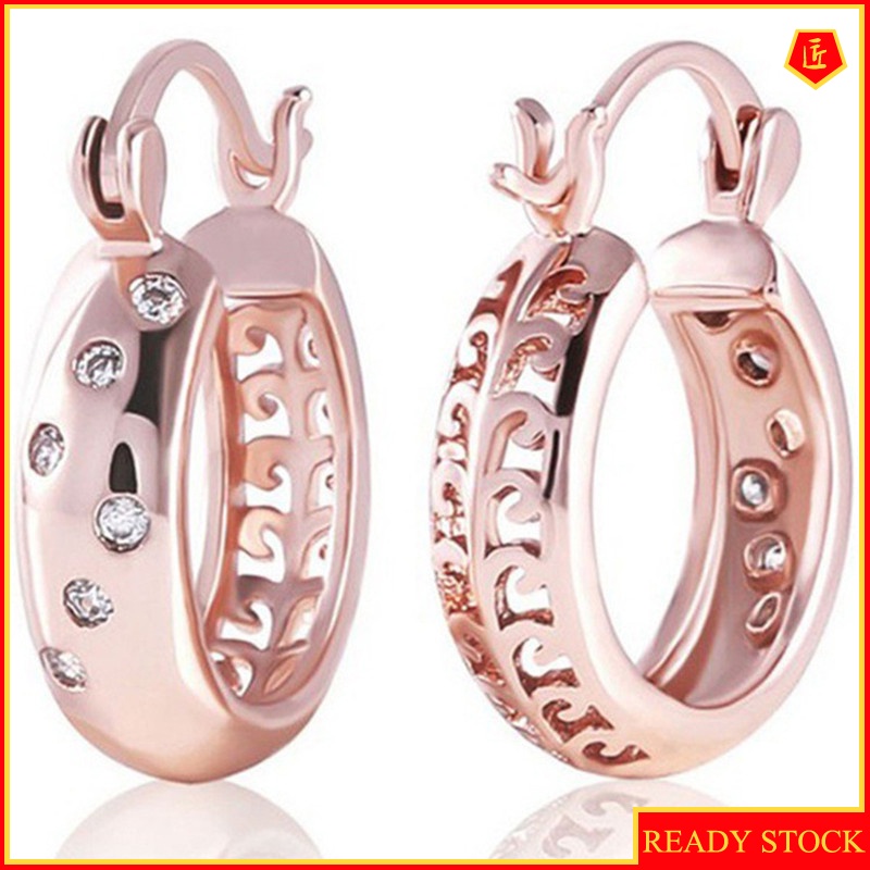 [Ready Stock]New Fashion Diamond 18K Gold Ear Clip