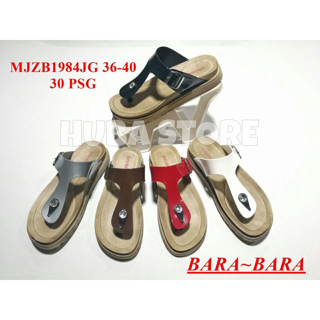 HUBA SANDAL JEPIT WANITA SENDAL JELLY CEWEK IMPORT BARABARA MJZB1984JG