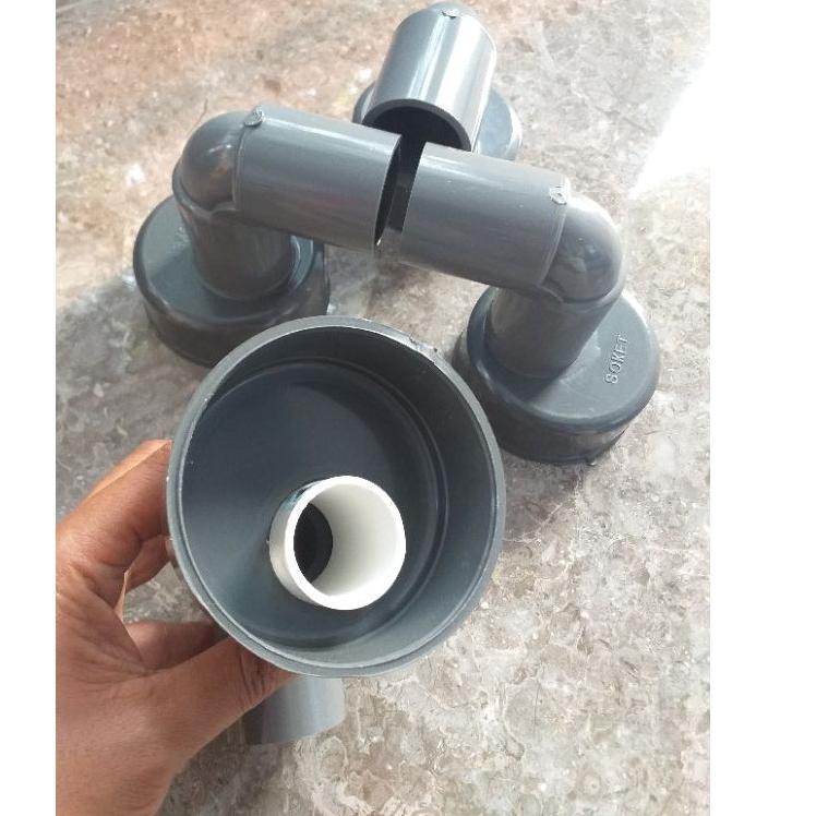 DIJUAL Dop Tutup Pipa Paralon Hidroponik 2,5 inch Output 1 inch