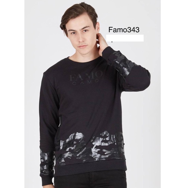 Sweater Famo Original murah hitam 343