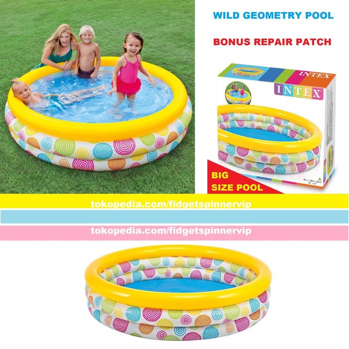 Kolam Renang Anak Jumbo wild Geometry pool 168 Intex 58449 Jumbo
