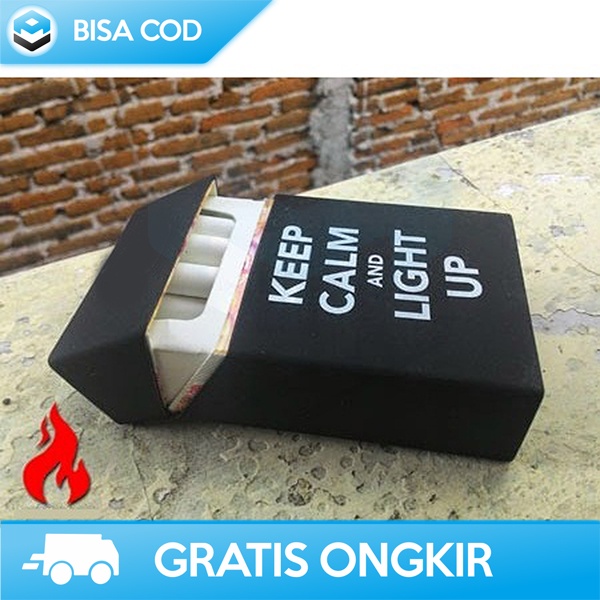 COVER KOTAK ROKOK BERMOTIF KEEP CALM AND AND LIGHT UP WATERPROOF MURAH