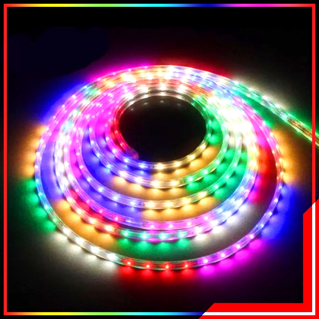 Lampu LED Strip RGB Warna Warni 10 Meter Komplit Set Adaptor Remote - Lampu Hias Warna Warni Strip 10 Meter Plus Adaptor &amp; Remot