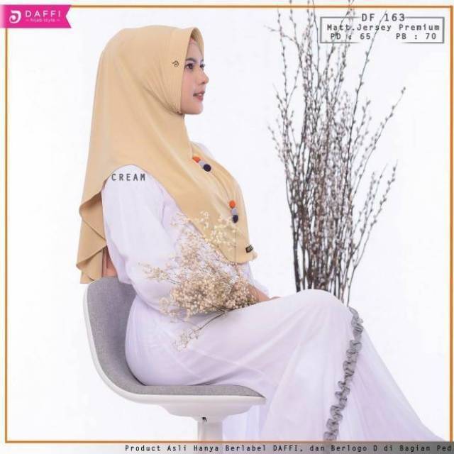 Hijab Instan Daffi 163 matt Jersey Premium