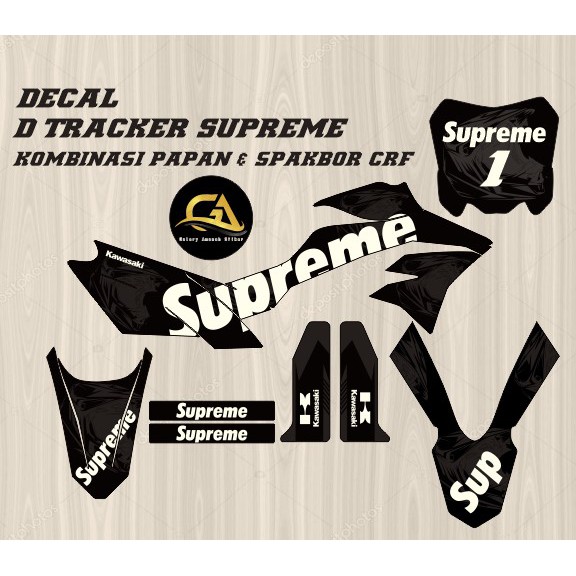 DECAL STIKER D TRACKER KOMBINASI PAPAN SPAKBOR CRF SUPREME BAHAN DOFF