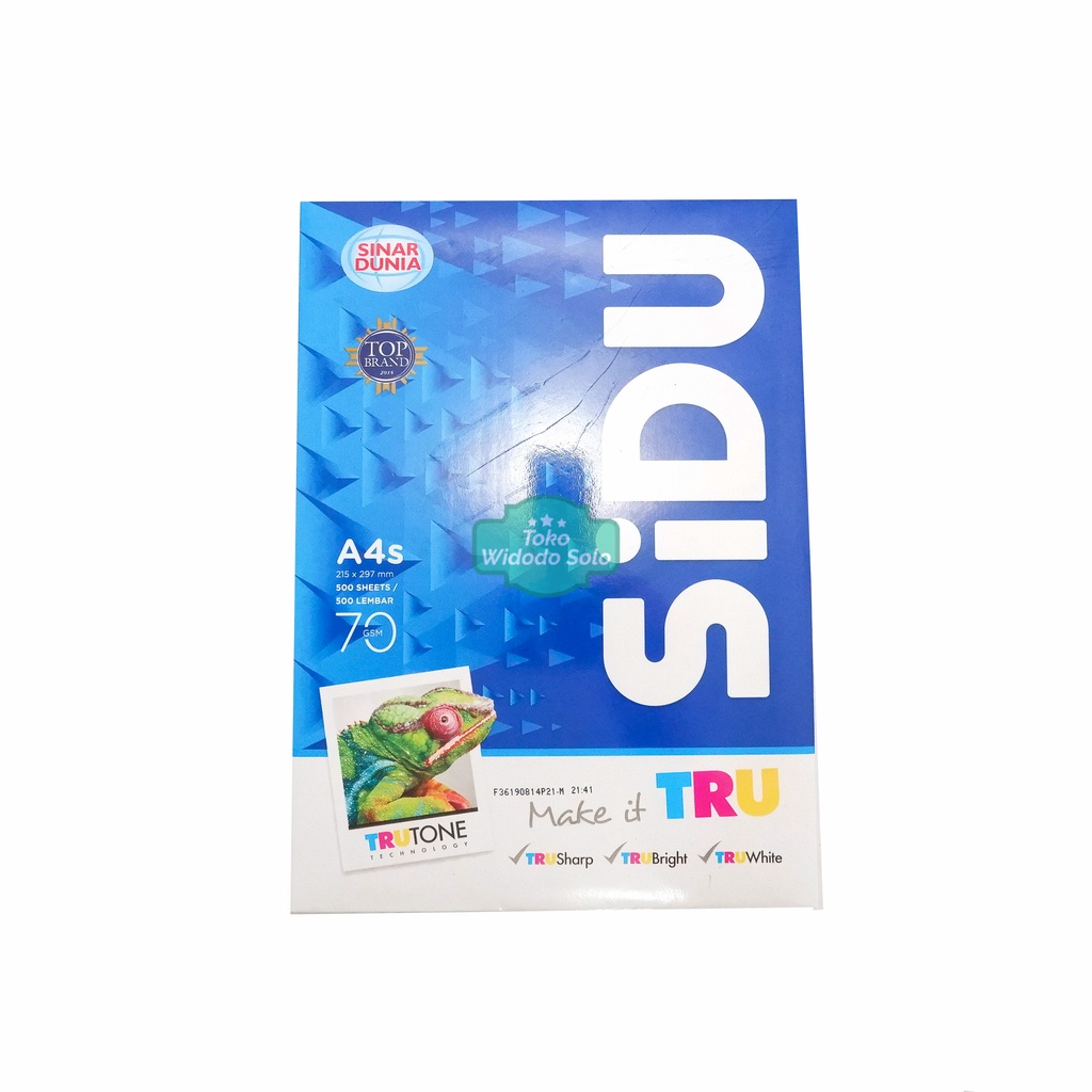 

1 RIM HVS Sinar Dunia A4s 70 Gram Putih Polos 215x297mm - Isi 500 Lembar