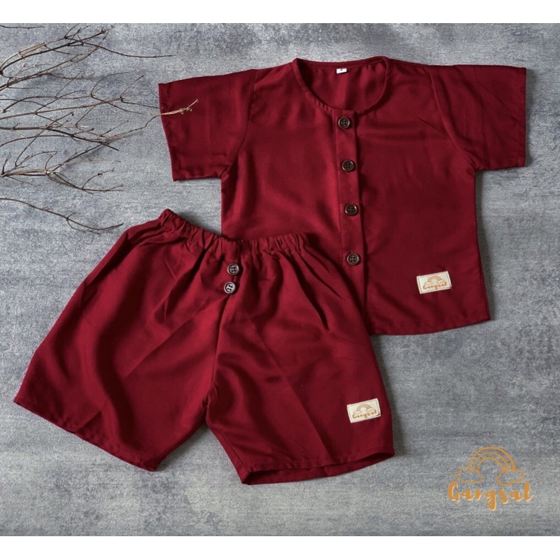 Gangsal alit- setelan anak unisex – setelan anak laki laki – piyama anak usia 1-5 tahun polos