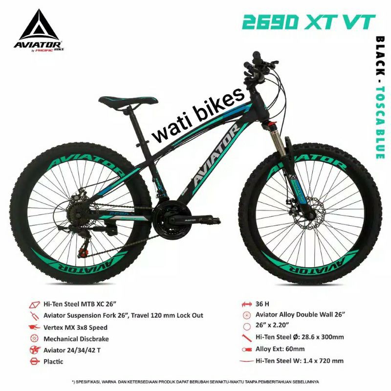 Sepeda Gunung 26 MTB Aviator 2690 XT VT
