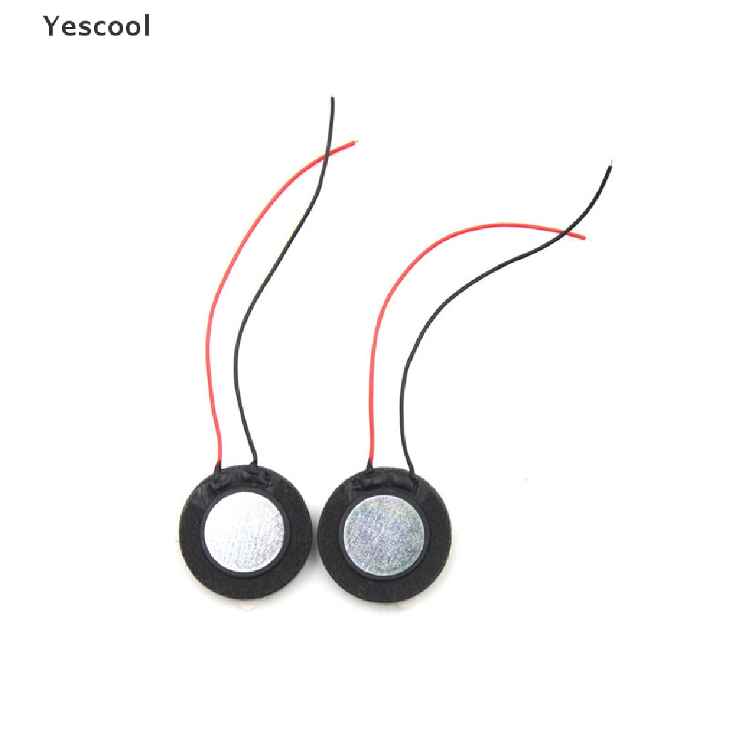 Yescool 5pcs Speaker Audio Stereo Bentuk Bulat Diameter 20mm 8Ohm 1W