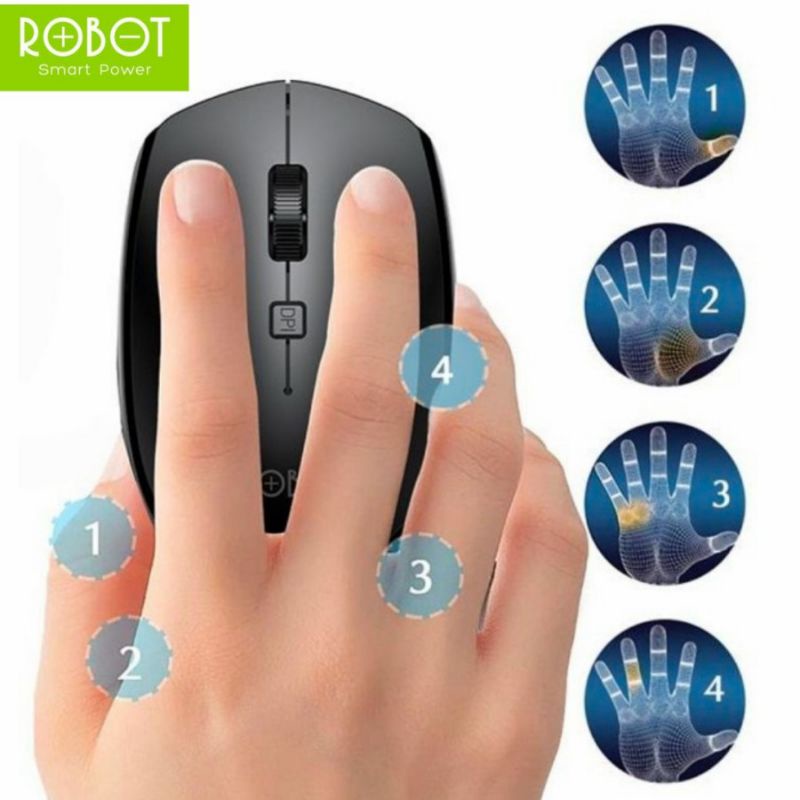 MOUSE ROBOT M205 M 205 1600dpi Bluetooth Minimalist Murah