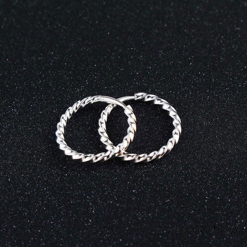 925 Sterling Silver Hoop Earrings Aksesoris Perhiasan Fashion Wanita Korea Italia - ol