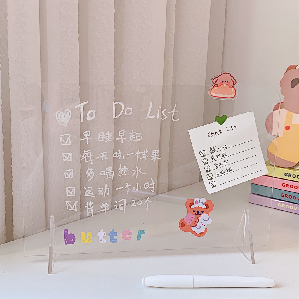 

[DZ] ST350 - Acrylic Planner Monthly Weekly To do list Korean Aesthetic