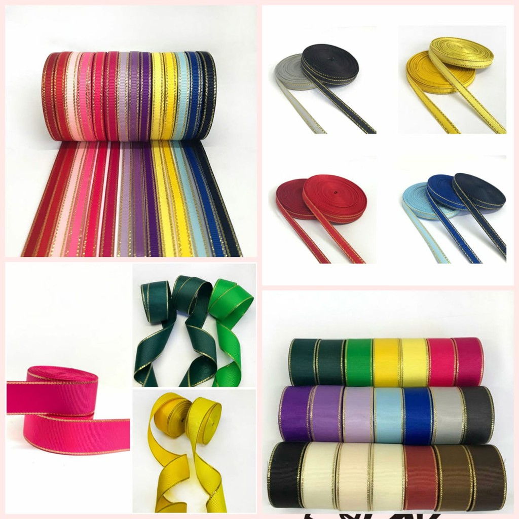 1 YARD - PITA GROSGRAIN LIST EMAS | 5 MACAM SIZE