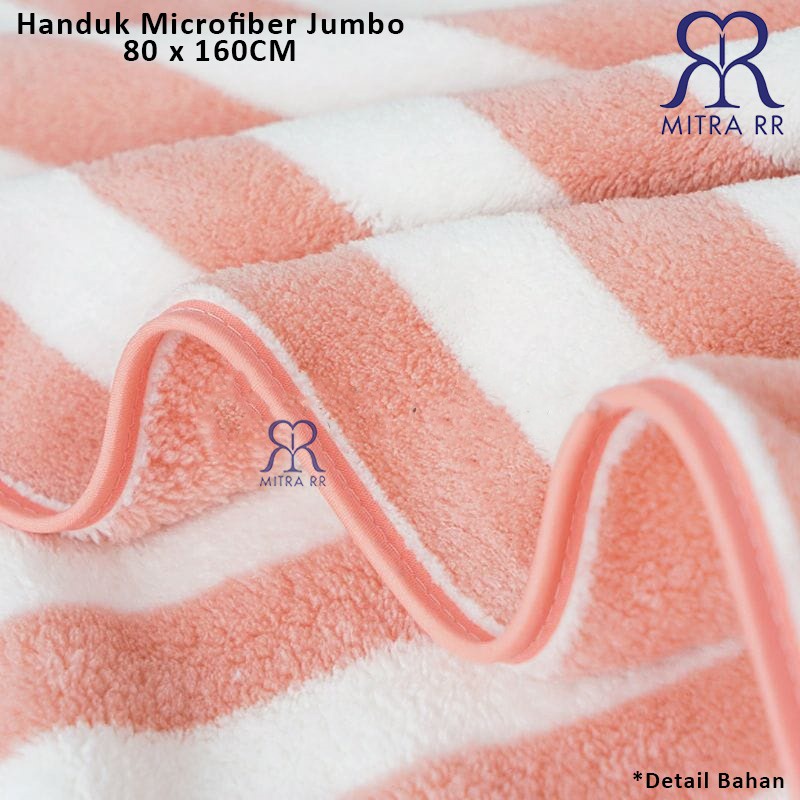 Handuk Mandi Microfiber Jumbo 80 x 160cm Handuk Dewasa Halus Jumbo Motif