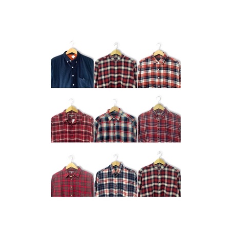 Flanel Second Brand Unisex | Kemeja flanel pria wanita | kemeja flanel uniqlo second | Kemeja second