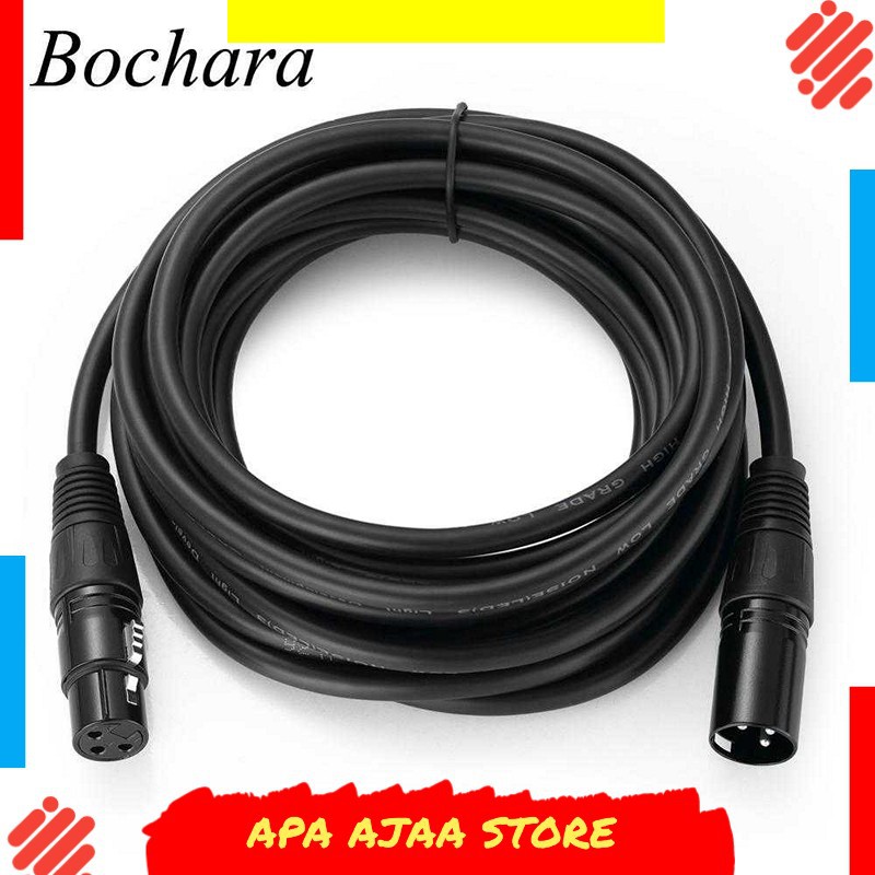 Terlariss !! Bochara Kabel XLR M/F OFC Microphone Karaoke Shielded - BOF30