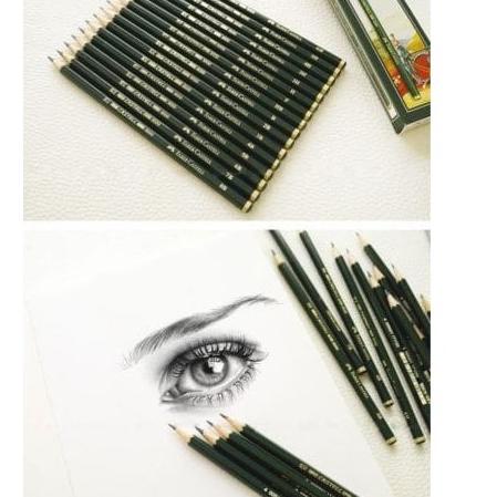 

Terjangkau - FABERCASTELL FABER-CASTELL 9000 graphite Pencils 2B 1Pack / 12 Pcs .,