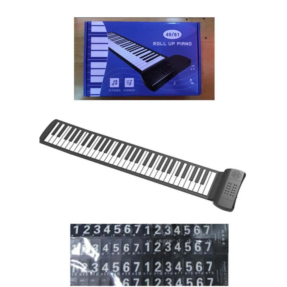 Piano Lipat Roll Up Alat Musik Portabel Portable Keyboard Elektrik Listrik Bagus Anak Mainan Terbaru