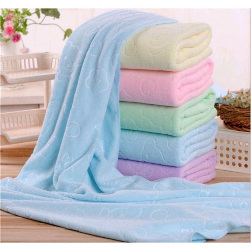 Handuk mandi jumbo microfiber bayi dewasa 70 X 140