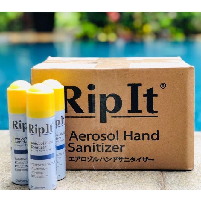 rip it aerosol sanitizer 50ml kemasan 1box (24 btl)