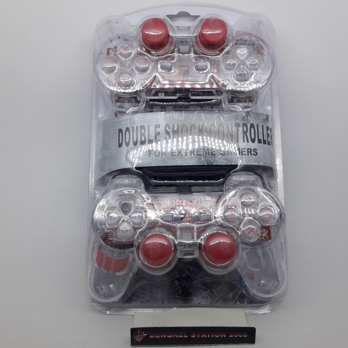 Joystik /Gamepad /Stik PC Laptop Komputer TransparanDouble Analog USB