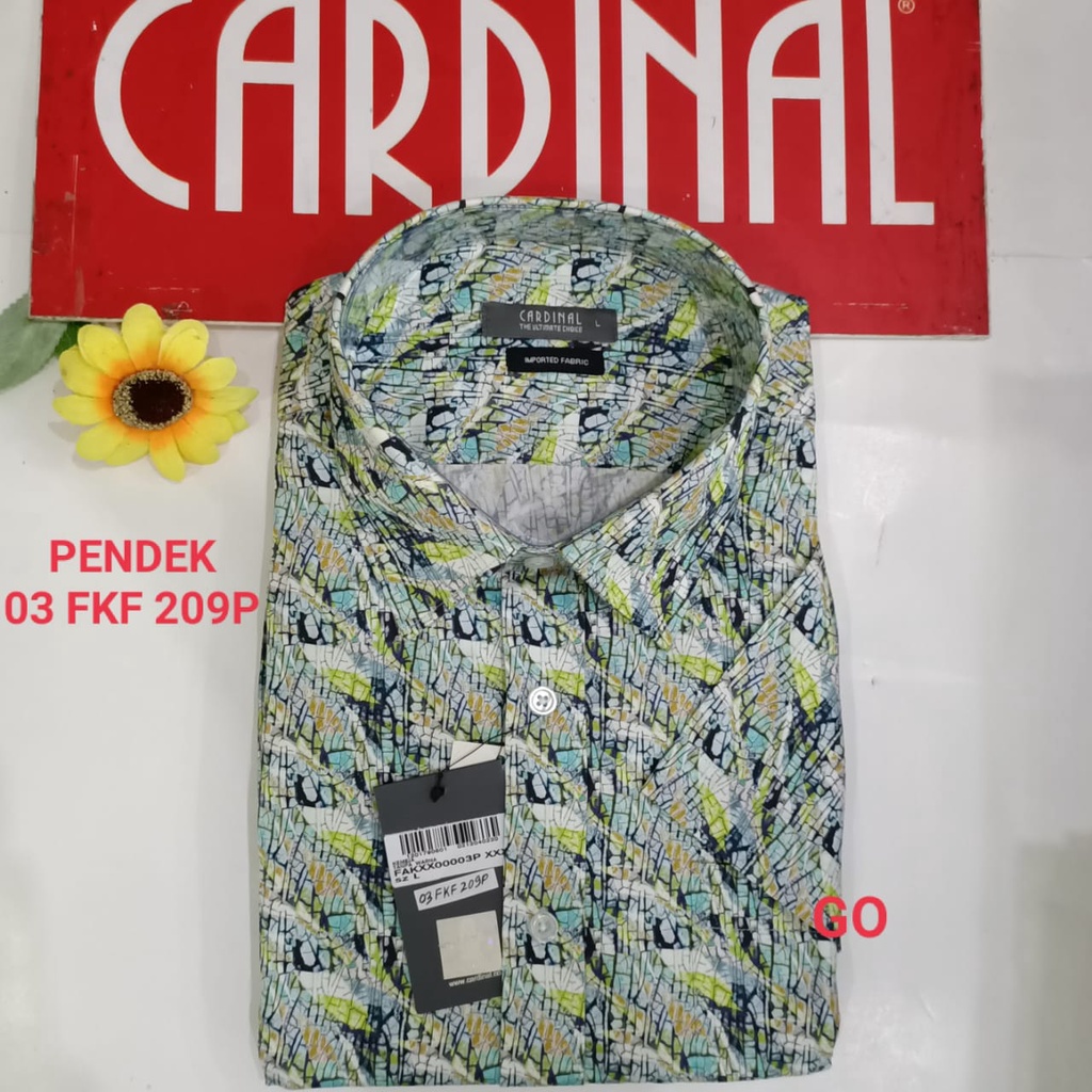 gof M-L CARDINAL KEMEJA FORMAL PENDEK Batik RegularFit Pakaian Kemeja Kerja Pria Kantor Acara Resmi Pakaian Wisuda Original KFK