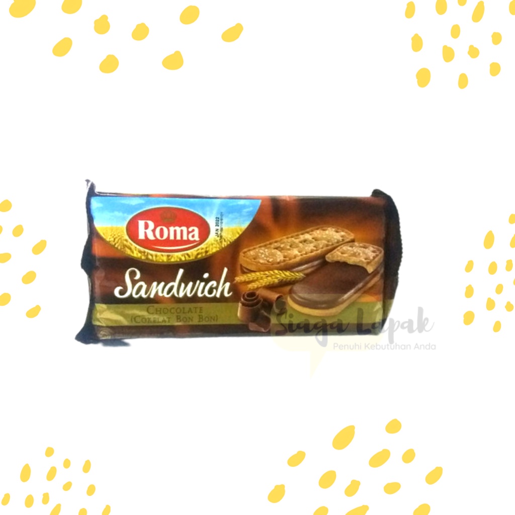 

Biskuit Roma Sandwich Coklat Chocolate Bon Bon 216 gram