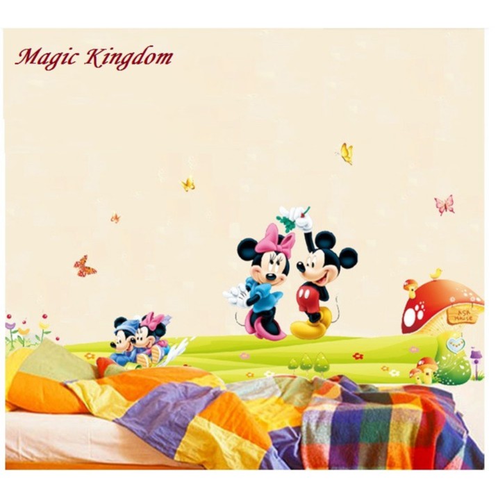 RELIZA WALL STICKER MICKEY BUKIT KARTUN MOUSE ANAK KIDS DF5086 STIKER DINDING