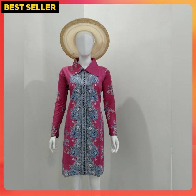 Tunik sakura - tunik batik - tunik batik wanita - atasan batik wanita
