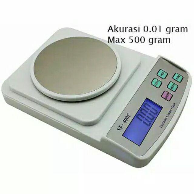 Timbangan Digital Akurasi 0.01g. Max 500g - Portable Scale Dapur Masak Obat Bumbu Emas Berlian