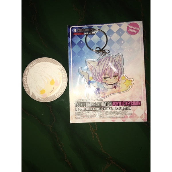 Tsukiuta. Shimotsuki Shun pin+keychain set
