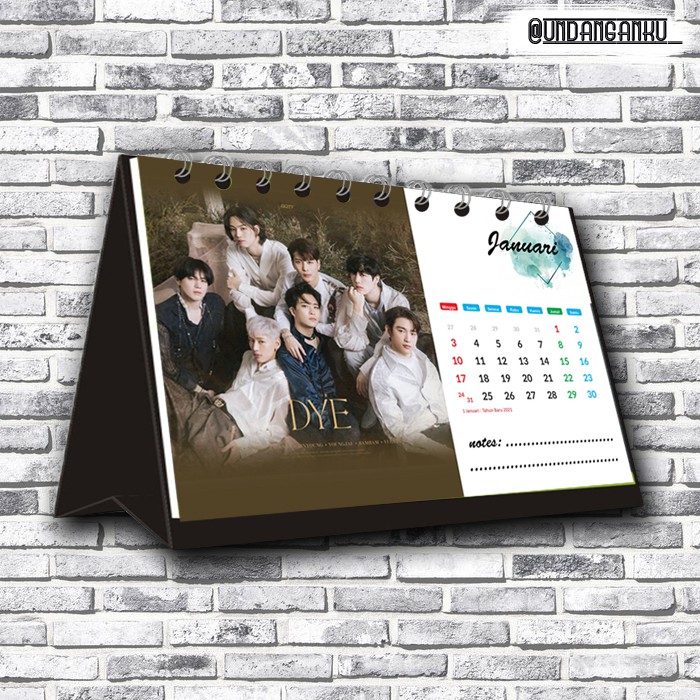 

Kalender 2024 Kalender Duduk Hard Cover isi 1 bulan (Custom) K-POP Mura bisa pakai Foto