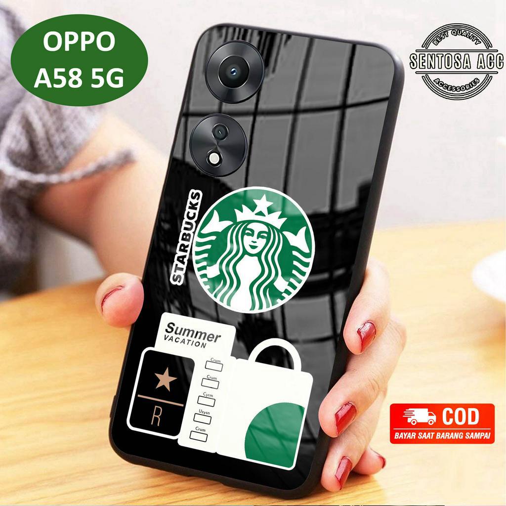 Softcase Glass Kaca OPPO A58 5G & OPPO A78 5G - Casing HP OPPO A58 5G & A78 5G [ S73 ].