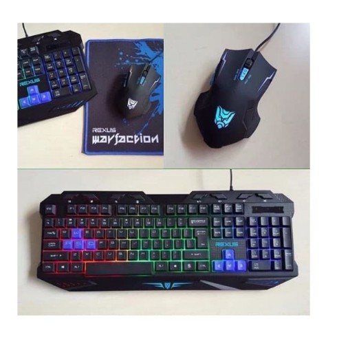 Trend-Keyboard Mouse Gaming Rexus Warfaction Vr1 Backlight