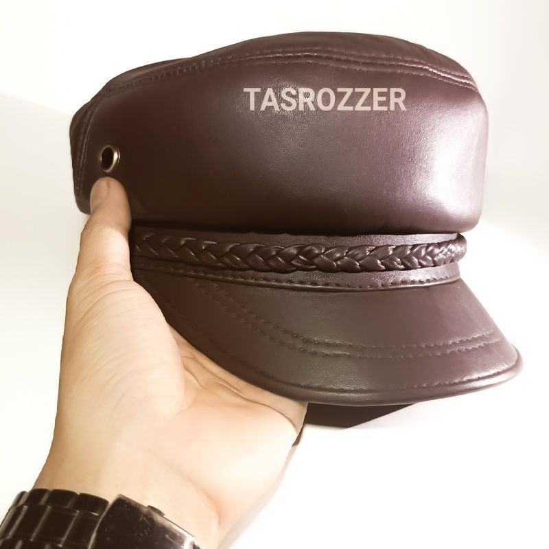 Topi kulit asli pria model nakhoda