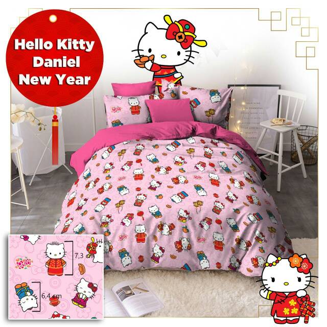 Seprei / sprei motif HELLO KITTY STAR no.1 (180x200)