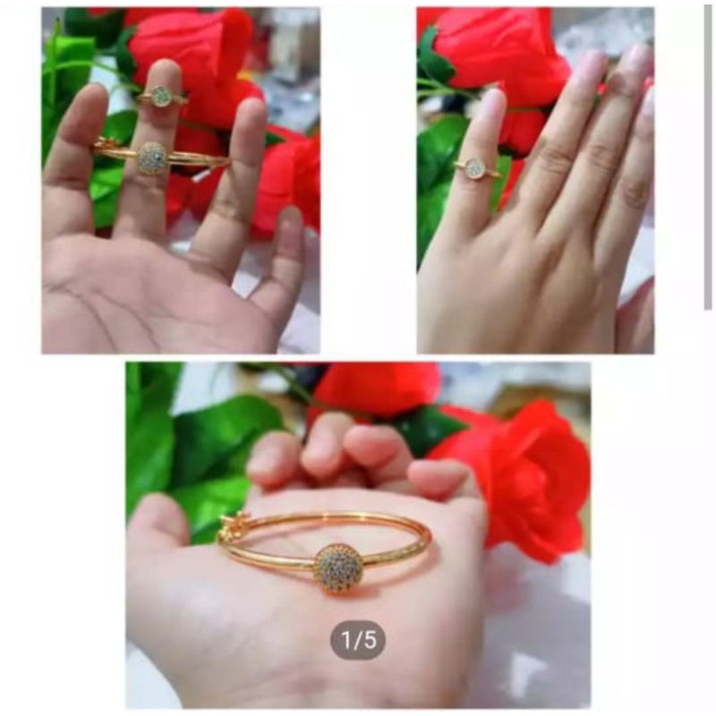 Gelang Anak Free Cincin Bangle Mata TidakKarat Terlaris(Cod)