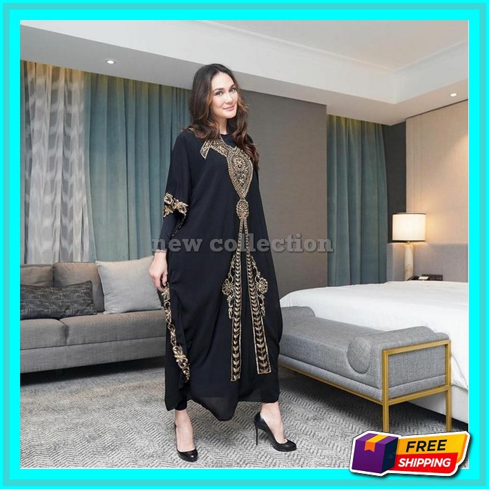 Gamis Kaftan 2022 Pakaian Bsju Pesta Terbaru Muslimah Murah Termurah Mewah Cantik Modern Muslim Fash