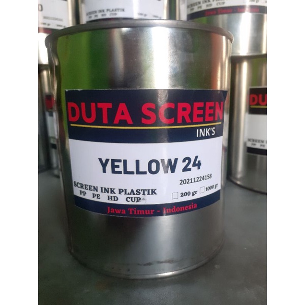 Jual Tinta Khusus Sablon Plastik Duta Screen Warna Yellow Shopee