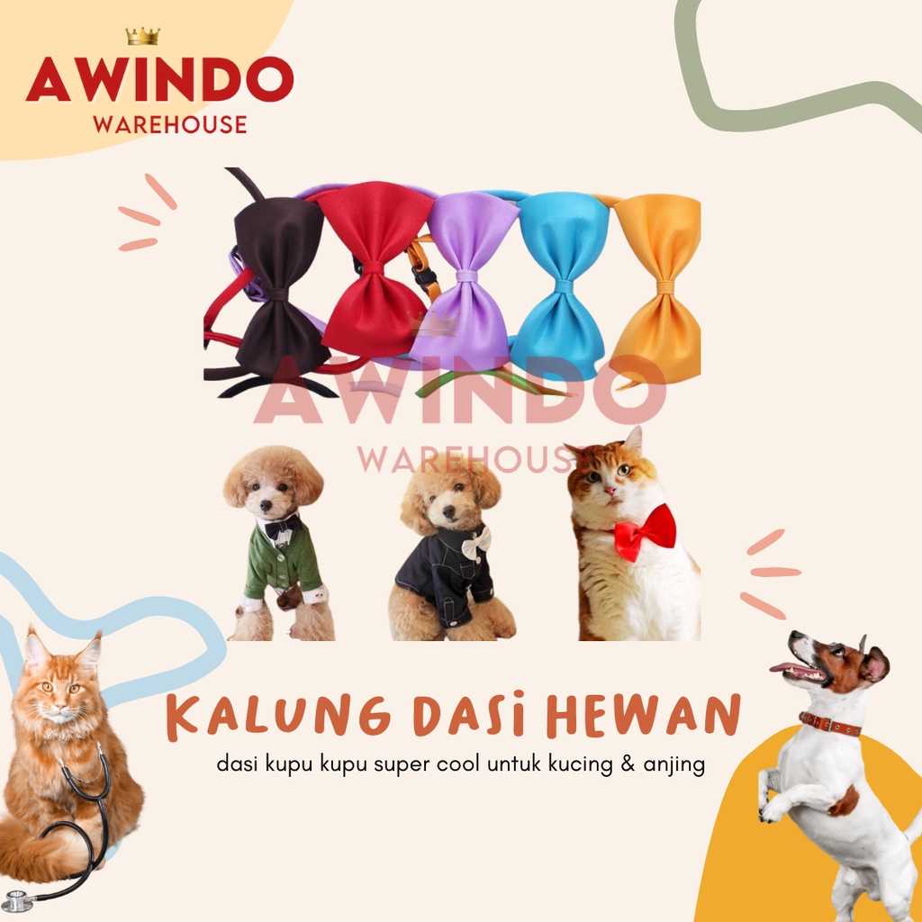 DASI KALUNG KUPU KUPU - Dasi Kupu Kupu Hewan Kucing Anjing