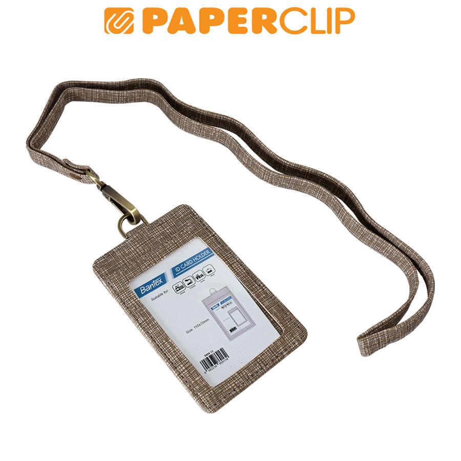 

ID CARD BANTEX LEATHER 8869 PORTRAIT + LANYARD 13 BEIGE