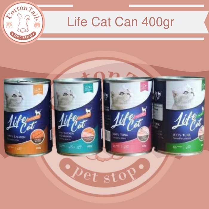 Life Cat Wet Can 400gr / Makanan Kucing Life Cat Kaleng 400gr