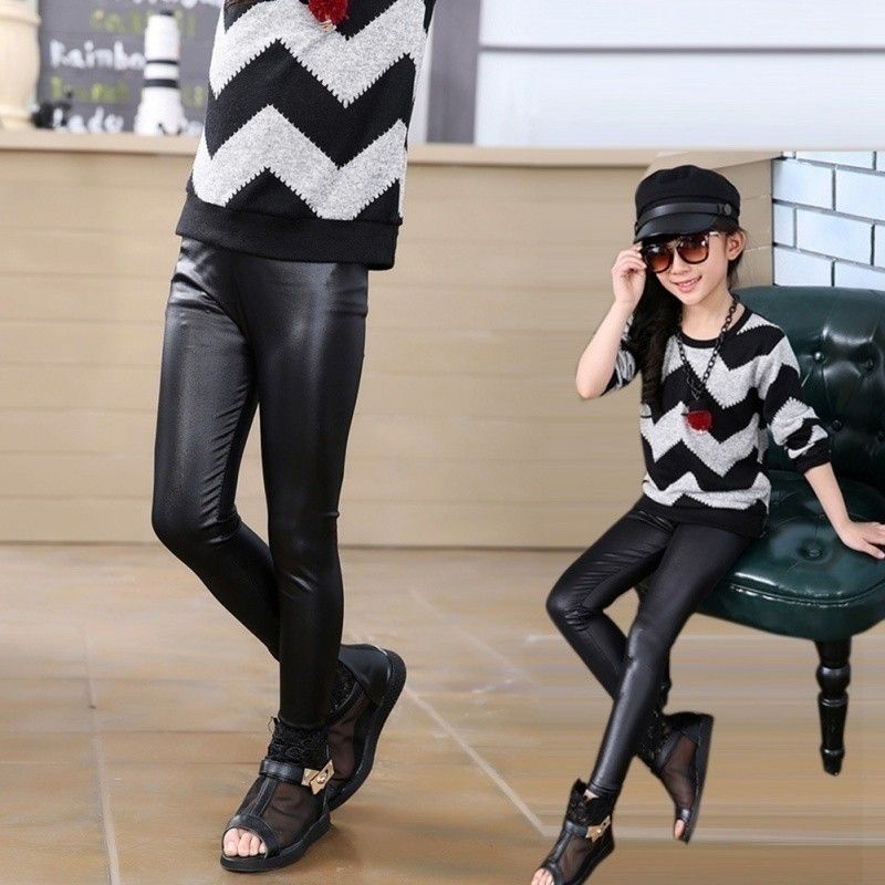 IMPORT KIDS GIRL PU LEGGING NONTHERMAL FASHION PANTS CELANA PANJANG ANAK PEREMPUAN