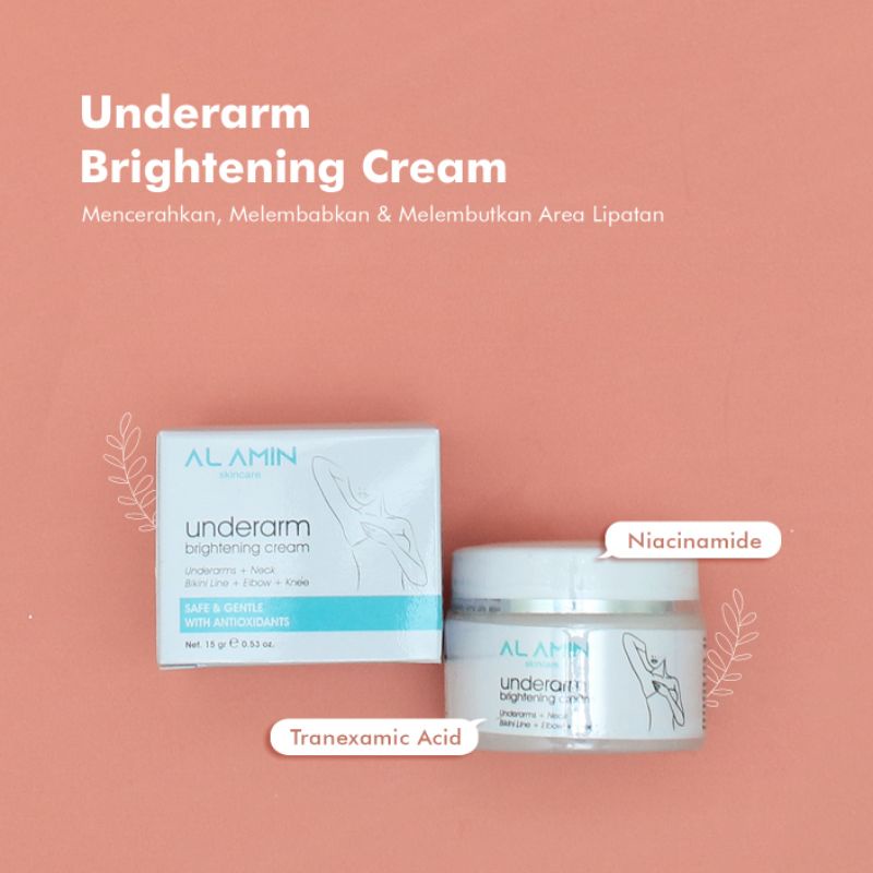 Alamin Underarm Brightening Cream | Krim Pecerah/Leher/Ketiak/Lipatan&quot;  |