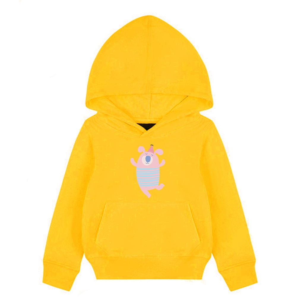 Hoodie Anak Bear Bday Sweater Pakaian Fleece Anak M - XL